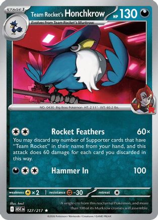 Team Rocket's Honchkrow (ASC-127) (Holofoil)