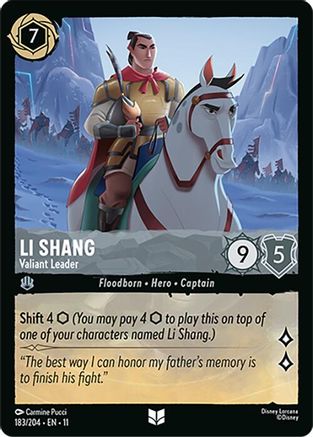 Li Shang - Valiant Leader (11-183) (Cold Foil)