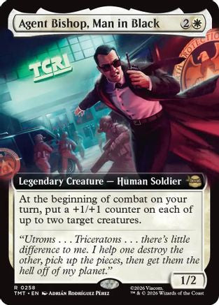 Agent Bishop, Man in Black (Extended Art) (TMT-258) (Foil)