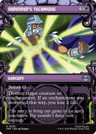 Shredder's Technique (Showcase) (TMT-232) (Foil)
