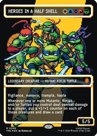 Heroes in a Half Shell (0096) (Borderless) (Surge Foil) (TMC-096)