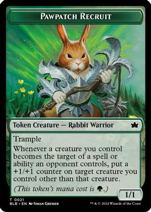 Pawpatch Recruit // Map Double-Sided Token (BLB-21 // 17) (Foil)