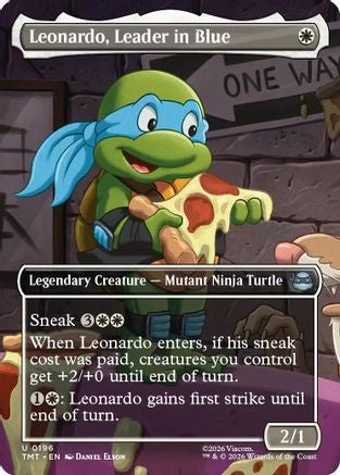 Leonardo, Leader in Blue (Borderless) (TMT-196) (Foil)