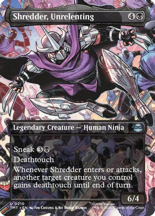Shredder, Unrelenting (Borderless) (TMT-210)