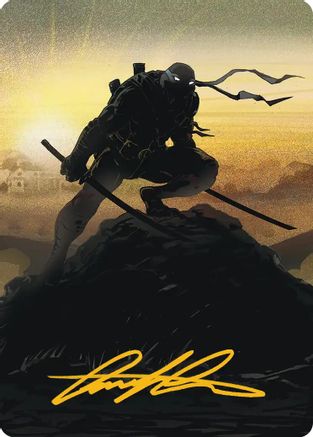 Leonardo, Sewer Samurai Art Card (20/54) (Gold-Stamped Signature) (ASTMT-020)