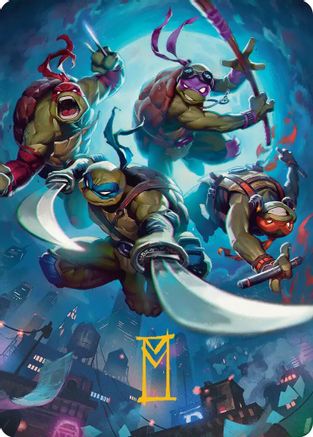 Heroes in a Half Shell Art Card (Gold-Stamped Signature) (ASTMT-041)