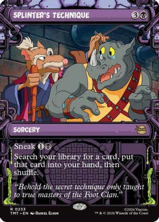 Splinter's Technique (Showcase) (TMT-233) (Foil)
