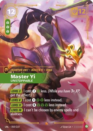 Master Yi - Unstoppable (UNL-059) (Foil)