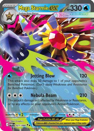 Mega Starmie ex (POR-021) (Holofoil)
