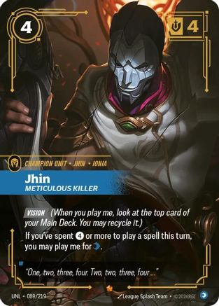 Jhin - Meticulous Killer (UNL-089) (Foil)
