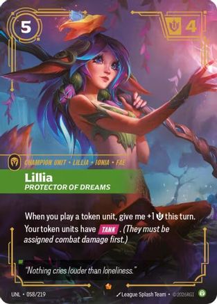 Lillia - Protector of Dreams (UNL-058) (Foil)