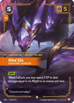 Kha'Zix - Evolving Hunter (Alternate Art) (UNL-119a) (Foil)