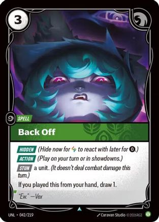 Back Off (UNL-042) (Foil)