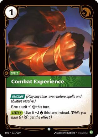 Combat Experience (UNL-031) (Foil)