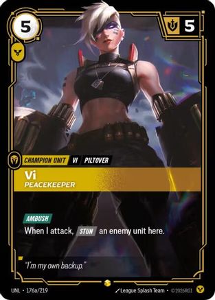Vi - Peacekeeper (Alternate Art) (UNL-176a) (Foil)