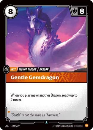 Gentle Gemdragon (UNL-104) (Foil)