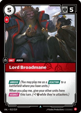 Lord Broadmane (UNL-012) (Foil)