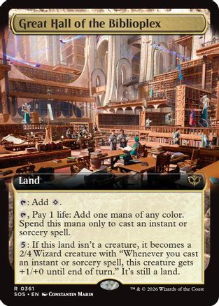 Great Hall of the Biblioplex (Extended Art) (SOS-361)