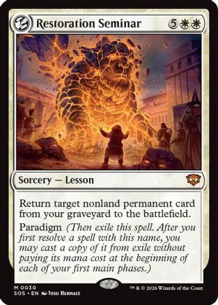 Restoration Seminar (SOS-030)