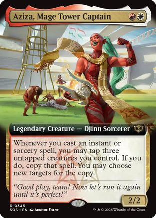 Aziza, Mage Tower Captain (Extended Art) (SOS-345) (Foil)