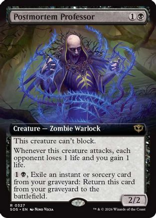 Postmortem Professor (Extended Art) (SOS-327) (Foil)