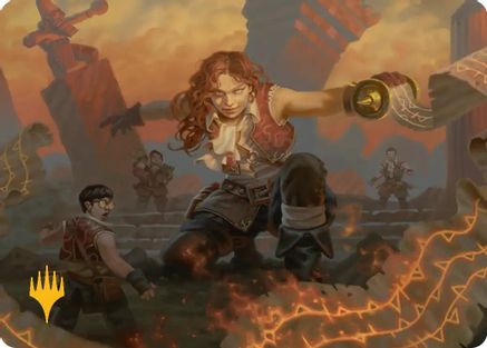 Zealous Lorecaster Art Card (Gold-Stamped Planeswalker Symbol) (ASSOS-014)