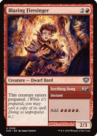 Blazing Firesinger (SOS-109) (Foil)