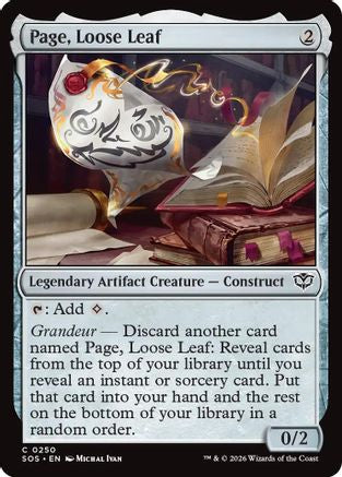 Page, Loose Leaf (SOS-250) (Foil)