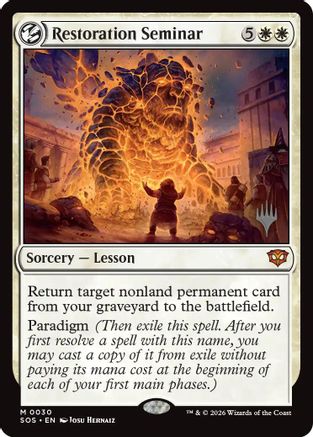 Restoration Seminar (PPSOS-030)