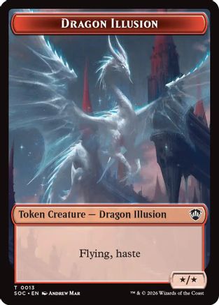 Dragon Illusion // Elemental (0002) Double-Sided Token (SOC-13 // 2)