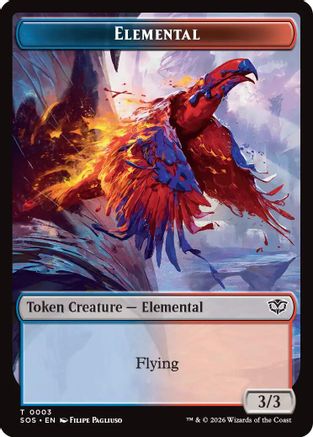 Elemental (0003) // Treasure Double-Sided Token (SOS-3 // 12)
