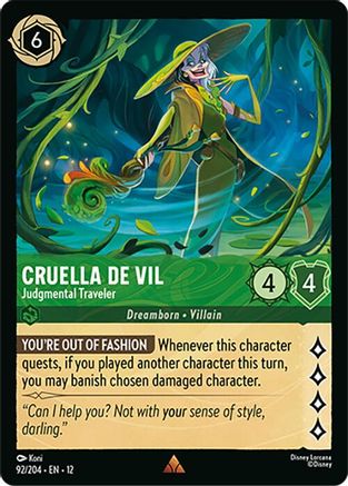 Cruella De Vil - Judgmental Traveler (12-092)
