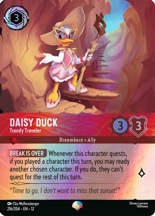 Daisy Duck - Trendy Traveler (Epic) (12-216) (Holofoil)