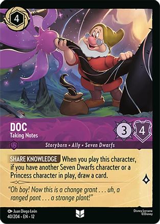Doc - Taking Notes (Foil) (12-040) (Cold Foil)