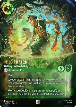 Milo Thatch - Getting His Hands Dirty (Enchanted) (12-230) (Holofoil)