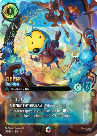 Zipper - Big Helper (Enchanted) (12-235) (Holofoil)