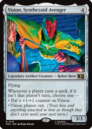 Vision, Synthezoid Avenger (Surge Foil) (MSC-119)