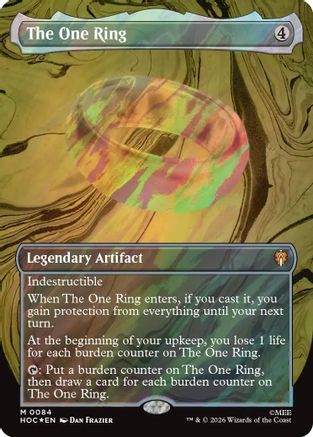 The One Ring (Borderless) (Surge Foil) (HOC-084)