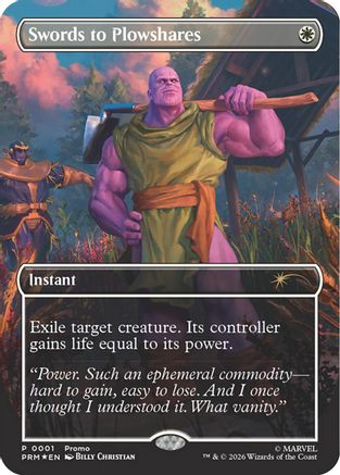 Swords to Plowshares (Borderless) (Magazine Insert) (MEDIA-001) (Foil)
