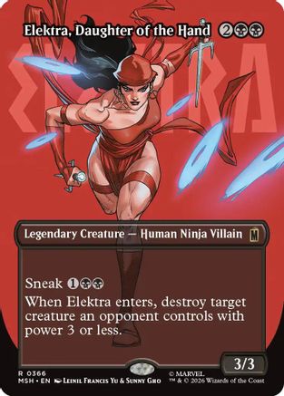 Elektra, Daughter of the Hand (Borderless) (366) (MSH-366) (Foil)