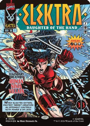 Elektra, Daughter of the Hand (Borderless) (395) (MSH-395) (Foil)