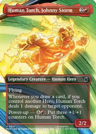 Human Torch, Johnny Storm (Borderless) (MSH-321)