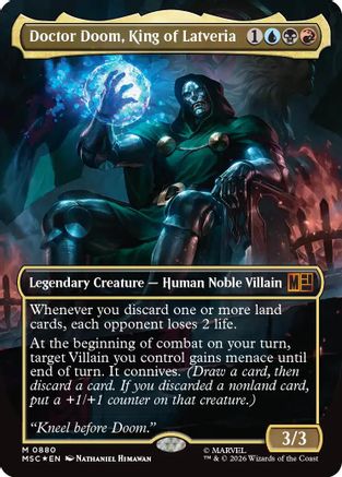 Doctor Doom, King of Latveria (Borderless) (Surge Foil) (MSC-880)