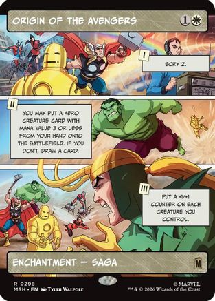 Origin of the Avengers (Borderless) (MSH-298) (Foil)