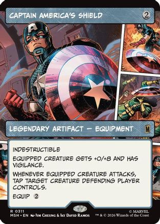 Captain America's Shield (Borderless) (0311) (MSH-311) (Foil)