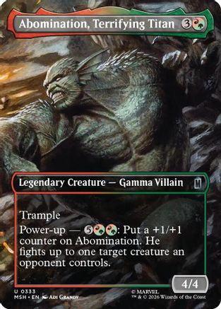 Abomination, Terrifying Titan (Borderless) (MSH-333) (Foil)