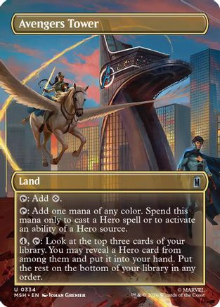 Avengers Tower (Borderless) (MSH-334) (Foil)