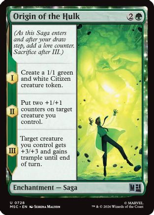 Origin of the Hulk (MSC-728)