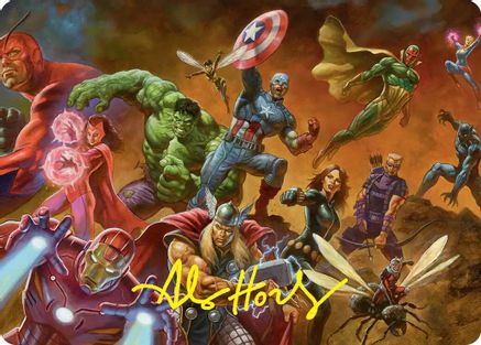 Avengers Assemble! Art Card (Gold-Stamped Signature) (AAMSH-001)