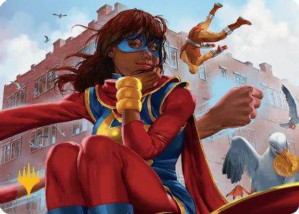 Ms. Marvel, Kamala Khan Art Card (Gold-Stamped Planeswalker Symbol) (AAMSH-005)